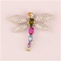 Brooch Ultima Edizione Woman in Silver SA00352-MULTICOLOR